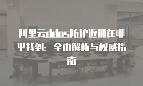 阿里云ddos防护返佣在哪里找到：全面解析与权威指南