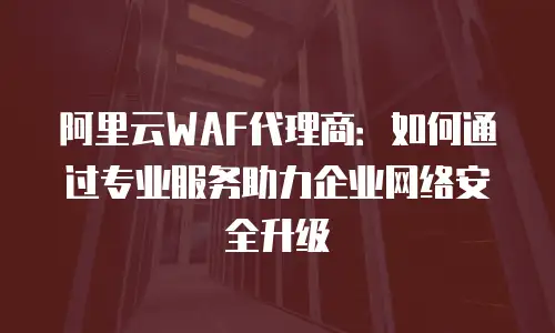 阿里云WAF代理商：如何通过专业服务助力企业网络安全升级