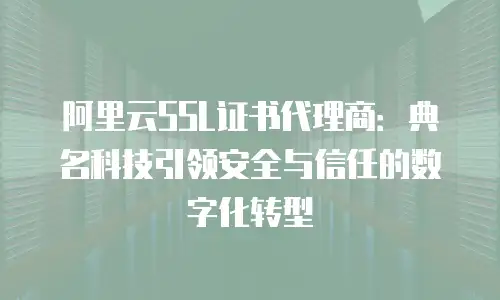 阿里云SSL证书代理商：典名科技引领安全与信任的数字化转型