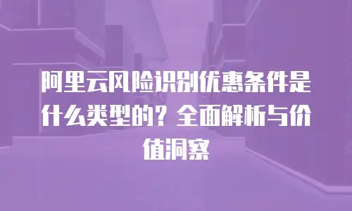 阿里云风险识别优惠条件是什么类型的？全面解析与价值洞察