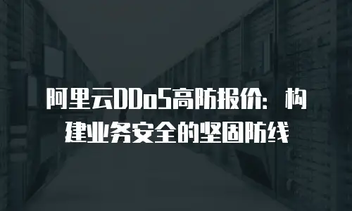 阿里云DDoS高防报价：构建业务安全的坚固防线