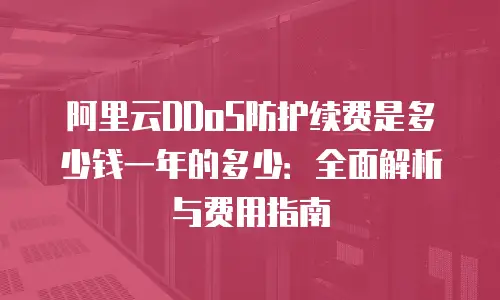 阿里云DDoS防护续费是多少钱一年的多少：全面解析与费用指南