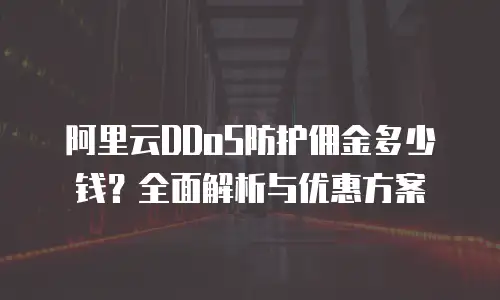 阿里云DDoS防护佣金多少钱？全面解析与优惠方案
