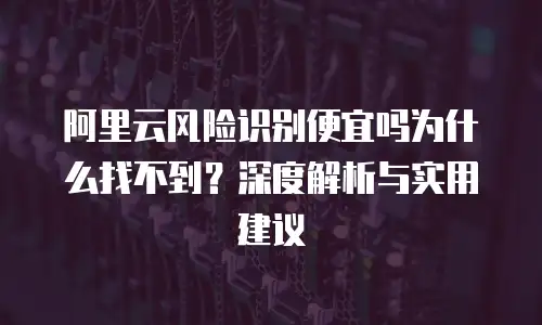 阿里云风险识别便宜吗为什么找不到？深度解析与实用建议