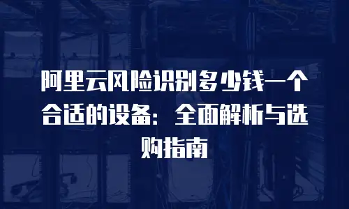 阿里云风险识别多少钱一个合适的设备：全面解析与选购指南