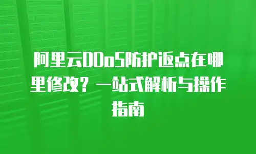 阿里云DDoS防护返点在哪里修改？一站式解析与操作指南