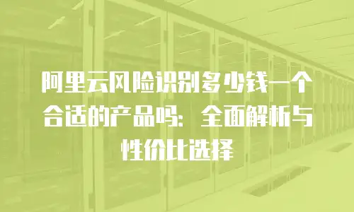 阿里云风险识别多少钱一个合适的产品吗：全面解析与性价比选择