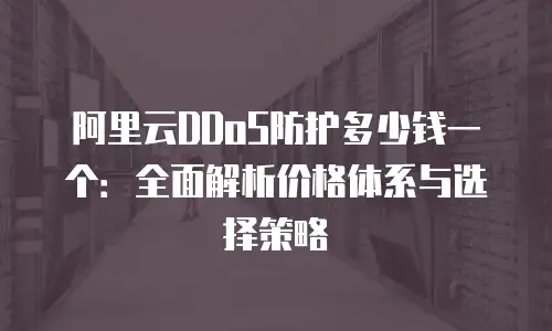 阿里云DDoS防护多少钱一个：全面解析价格体系与选择策略