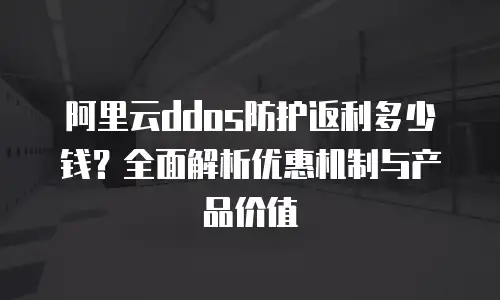 阿里云ddos防护返利多少钱？全面解析优惠机制与产品价值