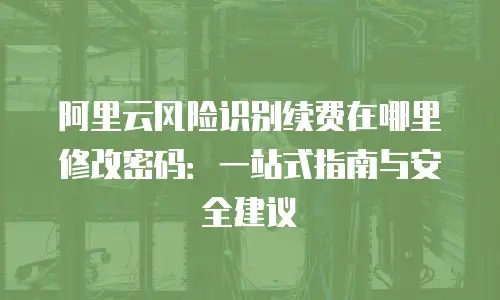 阿里云风险识别续费在哪里修改密码：一站式指南与安全建议