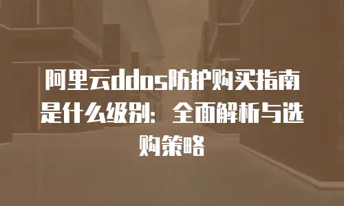 阿里云ddos防护购买指南是什么级别：全面解析与选购策略