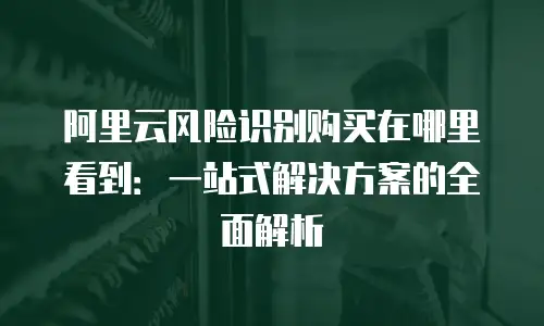阿里云风险识别购买在哪里看到：一站式解决方案的全面解析