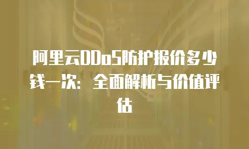阿里云DDoS防护报价多少钱一次：全面解析与价值评估