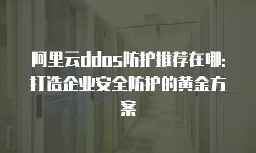 阿里云ddos防护推荐在哪：打造企业安全防护的黄金方案