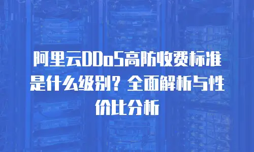 阿里云DDoS高防收费标准是什么级别？全面解析与性价比分析