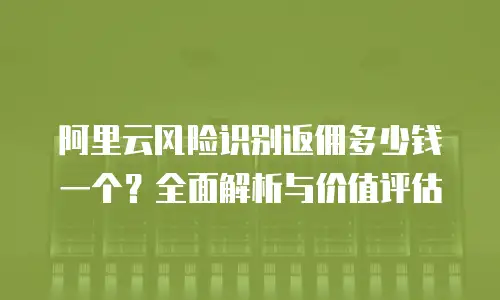 阿里云风险识别返佣多少钱一个？全面解析与价值评估