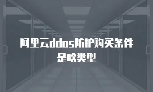 阿里云ddos防护购买条件是啥类型