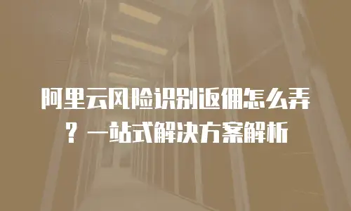 阿里云风险识别返佣怎么弄？一站式解决方案解析