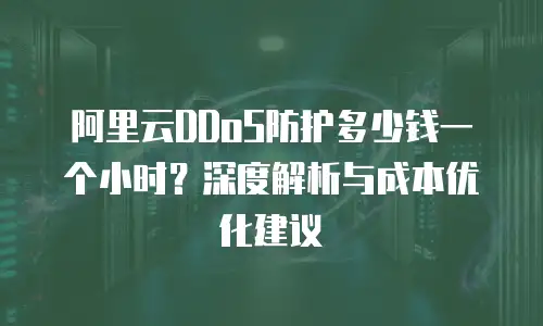 阿里云DDoS防护多少钱一个小时？深度解析与成本优化建议