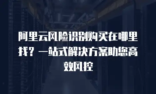 阿里云风险识别购买在哪里找？一站式解决方案助您高效风控