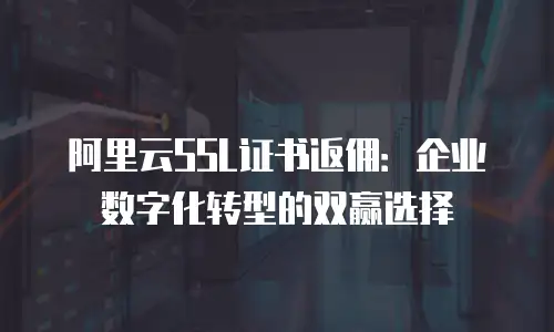 阿里云SSL证书返佣：企业数字化转型的双赢选择
