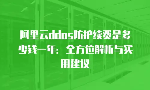 阿里云ddos防护续费是多少钱一年：全方位解析与实用建议