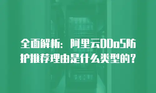 全面解析：阿里云DDoS防护推荐理由是什么类型的？