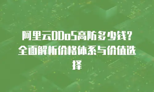 阿里云DDoS高防多少钱？全面解析价格体系与价值选择