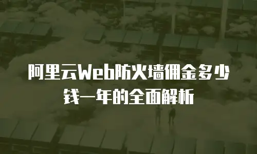 阿里云Web防火墙佣金多少钱一年的全面解析