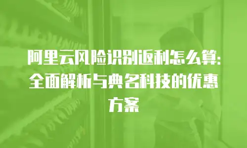 阿里云风险识别返利怎么算：全面解析与典名科技的优惠方案