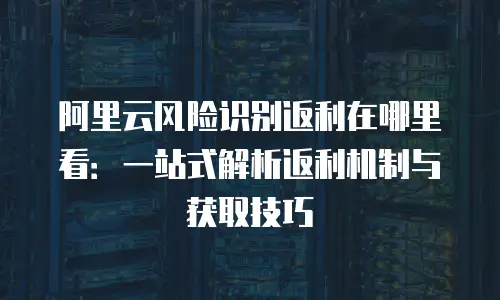 阿里云风险识别返利在哪里看：一站式解析返利机制与获取技巧