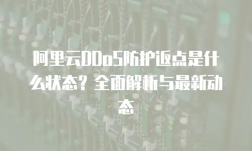 阿里云DDoS防护返点是什么状态？全面解析与最新动态