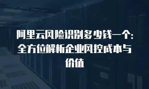 阿里云风险识别多少钱一个：全方位解析企业风控成本与价值