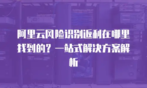 阿里云风险识别返利在哪里找到的？一站式解决方案解析