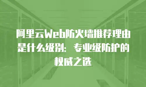 阿里云Web防火墙推荐理由是什么级别：专业级防护的权威之选