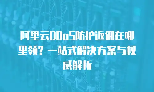 阿里云DDoS防护返佣在哪里领？一站式解决方案与权威解析