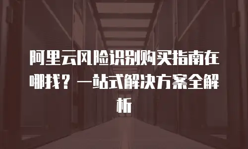 阿里云风险识别购买指南在哪找？一站式解决方案全解析