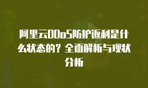 阿里云DDoS防护返利是什么状态的？全面解析与现状分析