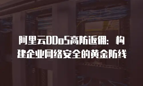 阿里云DDoS高防返佣：构建企业网络安全的黄金防线