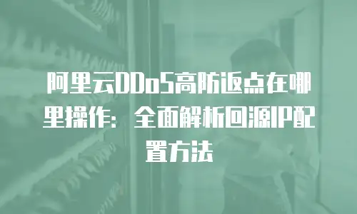 阿里云DDoS高防返点在哪里操作：全面解析回源IP配置方法
