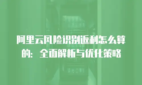 阿里云风险识别返利怎么算的：全面解析与优化策略