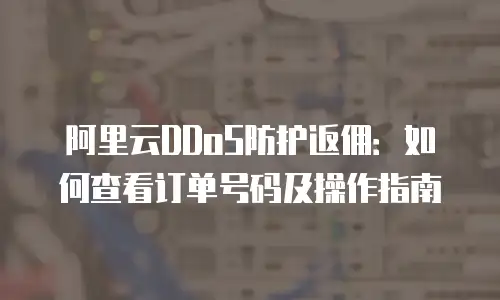 阿里云DDoS防护返佣：如何查看订单号码及操作指南
