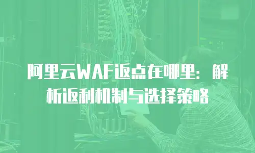 阿里云WAF返点在哪里：解析返利机制与选择策略