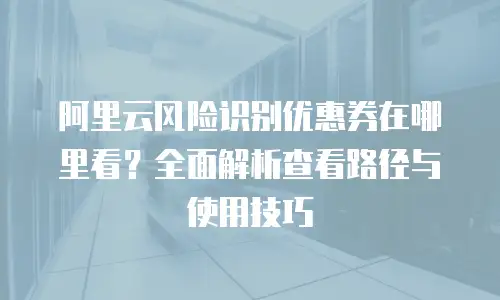 阿里云风险识别优惠券在哪里看？全面解析查看路径与使用技巧