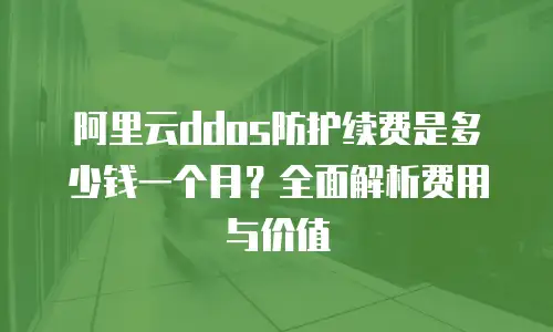 阿里云ddos防护续费是多少钱一个月？全面解析费用与价值
