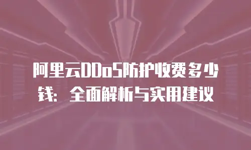 阿里云DDoS防护收费多少钱：全面解析与实用建议