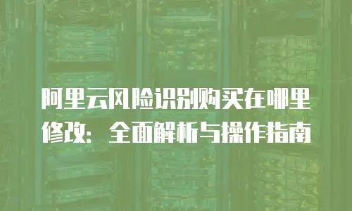 阿里云风险识别购买在哪里修改：全面解析与操作指南