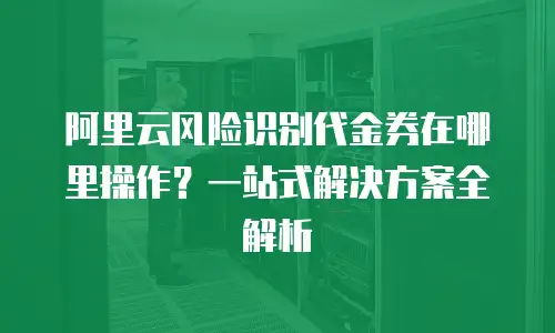 阿里云风险识别代金券在哪里操作？一站式解决方案全解析