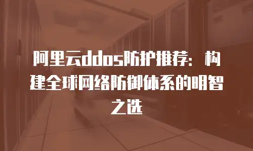 阿里云ddos防护推荐：构建全球网络防御体系的明智之选