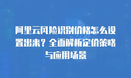阿里云风险识别价格怎么设置出来？全面解析定价策略与应用场景